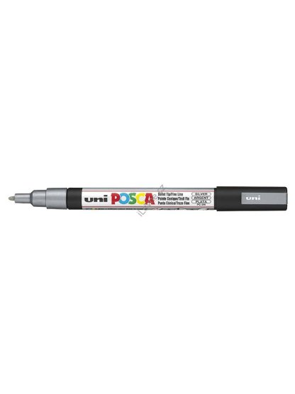 PC-3M akrylový popisovač Posca, 0,9-1,3 mm, stříbrný (26)