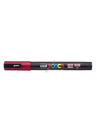 PC-3M akrylový popisovač Posca, 0,9-1,3 mm, tm. červený (14)