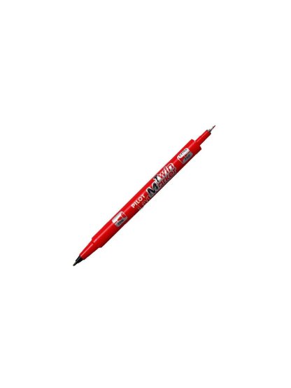 Pilot, permanentní popisovač dvouhrotý, SCA-TM-BG Twin Marker, červený