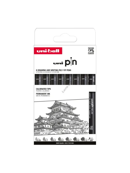 PIN Classic, sada linerů, 8 ks, (0,03 mm/ 0,1 mm/ 0,3 mm/ 0,5 mm/ 0,7 mm/ 0,9 mm/ 1,2 mm)