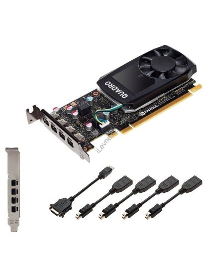 PNY Quadro P1000 V2 DP / 4GB GDDR5 / PCI-E / 4x miniDP 1.4 / Low profile bracket v balení
