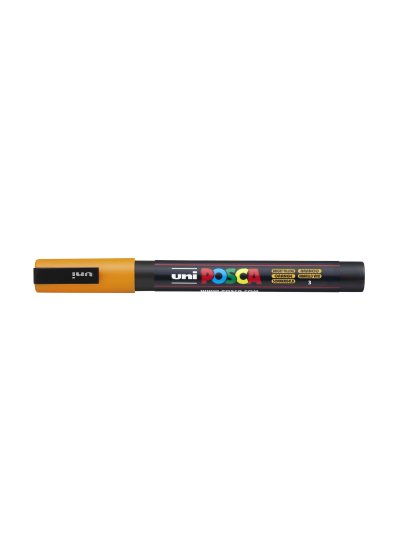 Posca popisovač PC-3M, 0,9 - 1,3 mm, jasně žlutá (3)