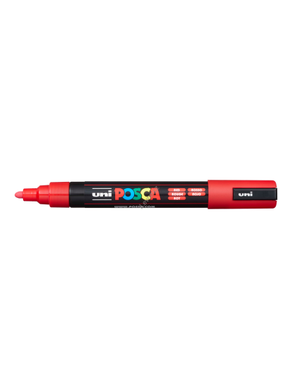 Posca popisovač PC-5M, 1,8 - 2,5 mm, červená (15)