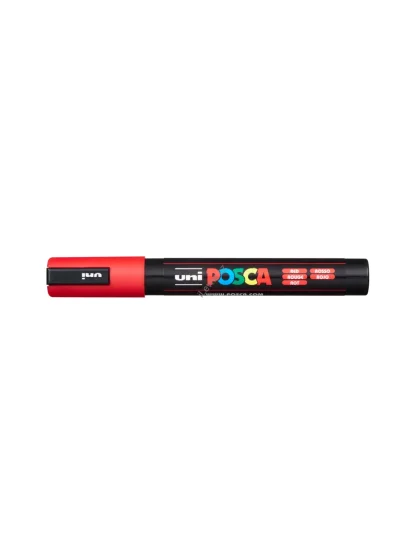 Posca popisovač PC-5M, 1,8 - 2,5 mm, červená (15)