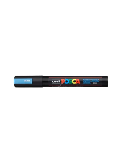 Posca popisovač PC-5M, 1,8 - 2,5 mm, metalická modrá (M33)