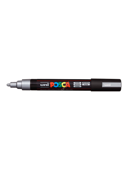 Posca popisovač PC-5M, 1,8 - 2,5 mm, stříbrná (26)