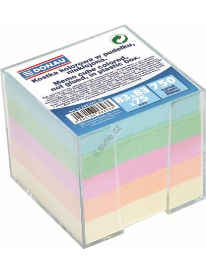 poznámkový papír v zásobníku, 92 x 92 mm, mix barev
