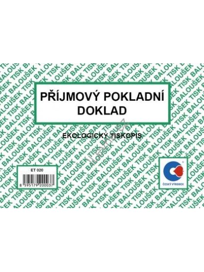 Příjmový pokladní doklad A6,50 listů