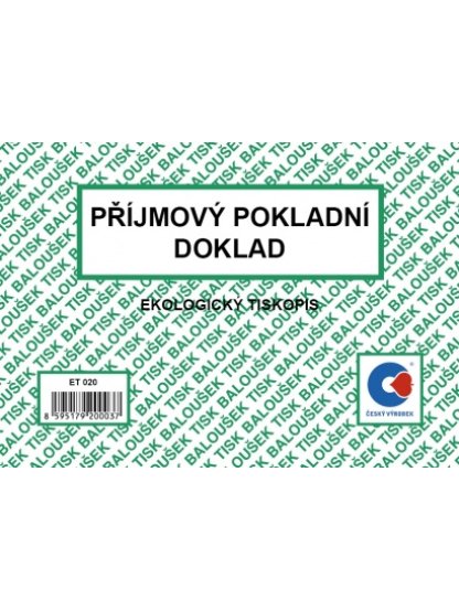 Příjmový pokladní doklad A6,50 listů