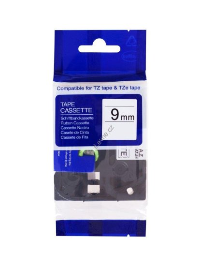 PRINTLINE kompatibilní páska s Brother TZE-FX621,9mm, černý tisk/žlutý podklad, flexibilní