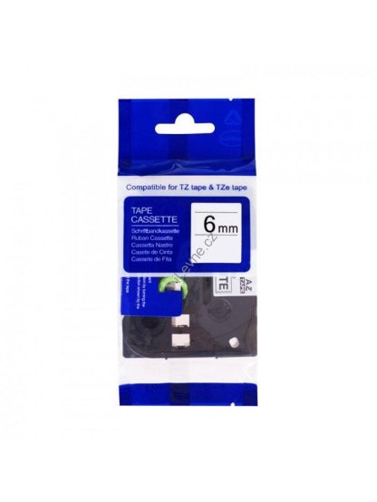 PRINTLINE kompatibilní páska s Brother TZE-S611, 6mm, černý tisk/žlutý podklad, extra adhezivní