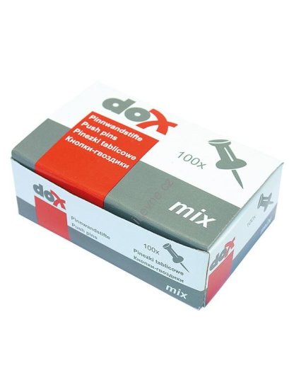připináčky plastové, mix barev - 100 ks