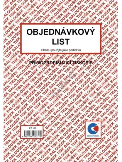 Propisující Objednávkový list A5, 50listů v bloku