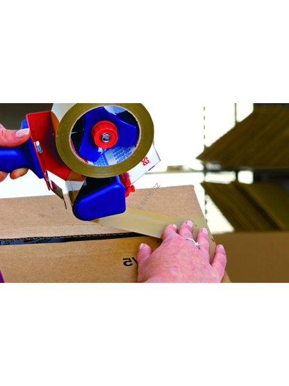 ruční odvíječ balicí pásky Economy, kryt nože, pro role do 66 m x 50 mm