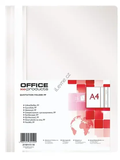 rychlovazač A4 PP, 100/170 μm, bílý