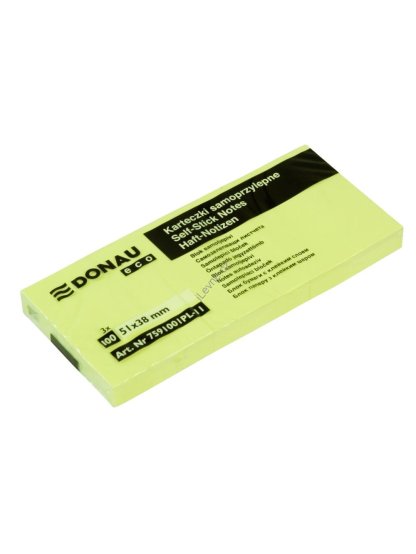 samolepicí bloček Eco 51 x 38 mm 100 listů, žlutý