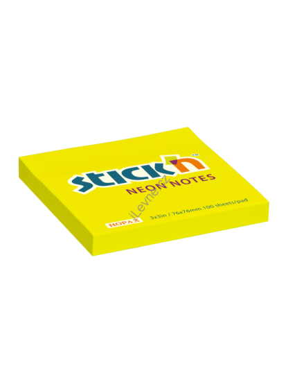 Samolepící bločky 76x76 mm žluté neon 100 lístků