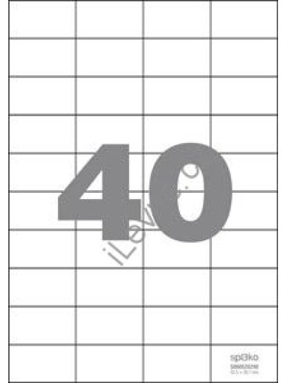 Samolepící etikety 52,5 x 29.7 mm, bílé