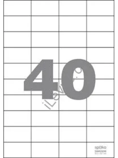 samolepicí etikety 52, 5 x 29,7 mm papír/A4, bílé - 4000 ks