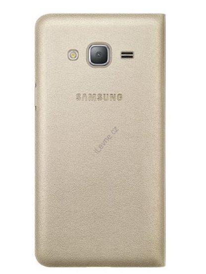 Samsung flipové pouzdro s kapsou Samsung J3 - zlaté