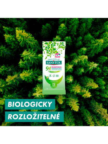 Sanytol - univerzální čisticí utěrky 94 % rostlinného původu, 72 ks