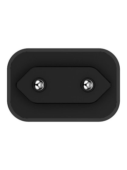 síťová nabíječka, 1x USB a 1x USB-C, 20W, 100V-240V, Černá