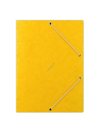 spisové desky s gumičkou, A4, prešpán 390 g/m², žluté