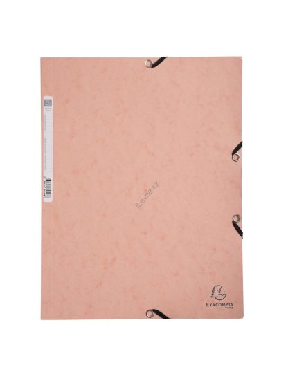 spisové desky s gumičkou Pastel, A4 maxi, prešpán, 400 g/m2, korálové