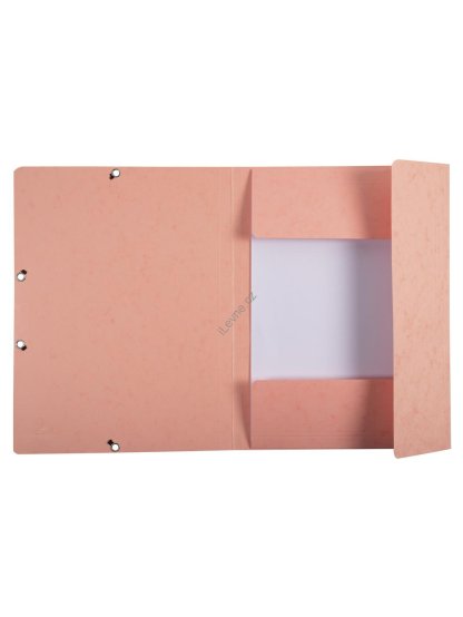 spisové desky s gumičkou Pastel, A4 maxi, prešpán, 400 g/m2, korálové