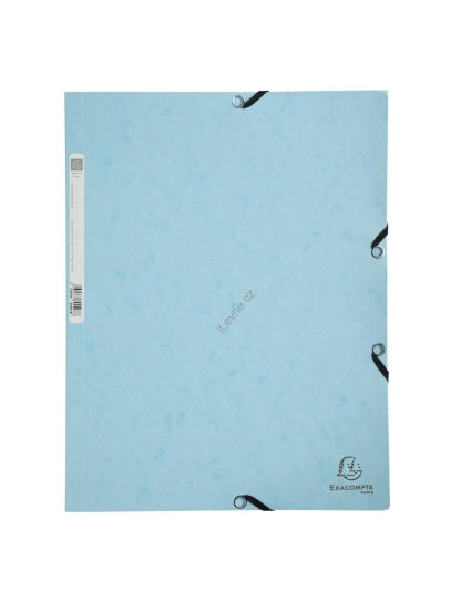 spisové desky s gumičkou Pastel, A4 maxi, prešpán, 400 g/m2, modré