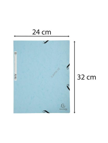 spisové desky s gumičkou Pastel, A4 maxi, prešpán, 400 g/m2, modré