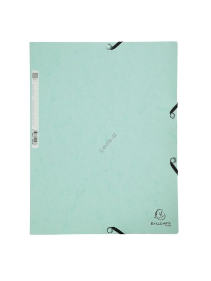 spisové desky s gumičkou Pastel, A4 maxi, prešpán, 400 g/m2, zelené