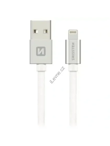 Swissten Datový Kabel Textile Usb / Lightning Mfi 1,2 M Stříbrný