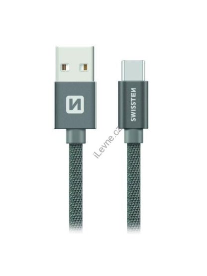 Swissten Datový Kabel Textile Usb / Usb-C 1,2 M Šedý