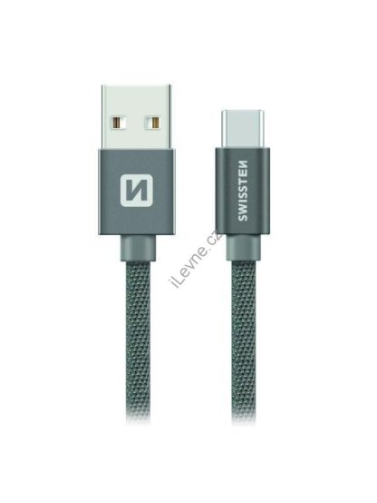 Swissten Datový Kabel Textile Usb / Usb-C 2,0 M Šedý