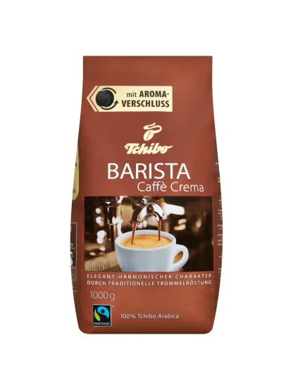 Tchibo Barista Caffe Crema, zrnková káva, 100% Arabica, 1x1kg