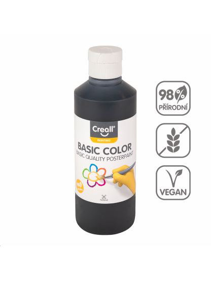 temperová barva, 250 ml, černá