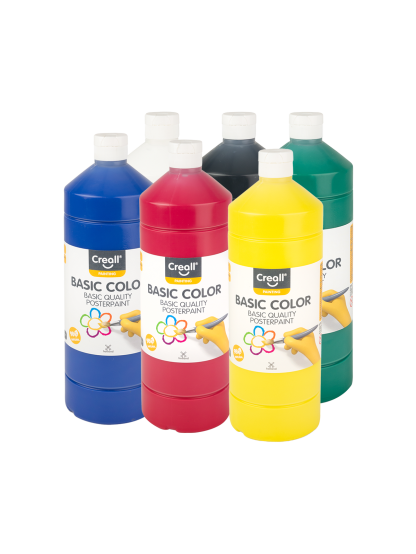 temperové barvy, 6 x 1000 ml, mix barev