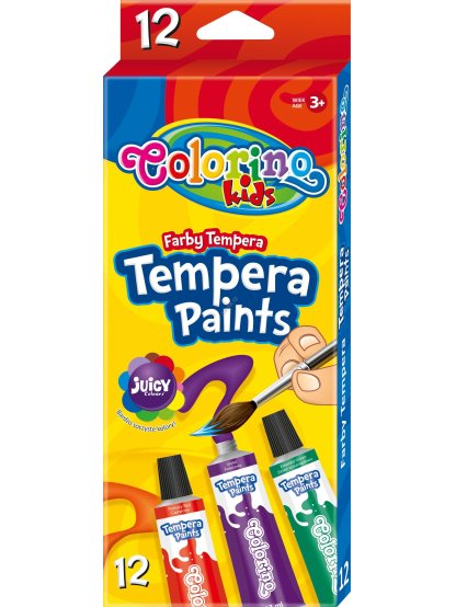 temperové barvy, tuba 12 ml, 12 barev