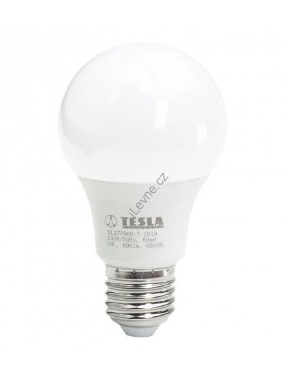 TESLA LED žárovka BULB/ E27/ 9W/ 230V/ 806lm/ 6500K/ studená bílá