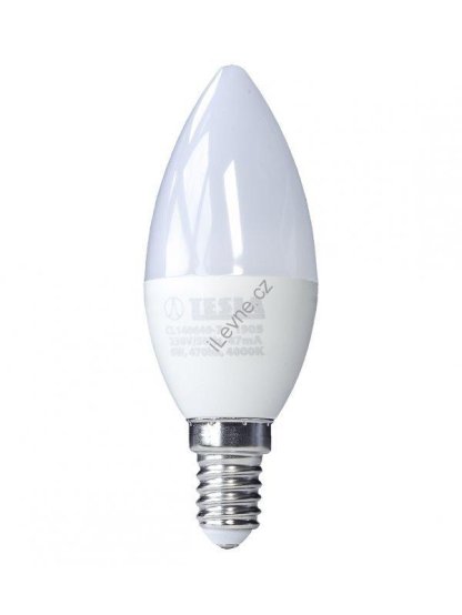 TESLA LED žárovka CANDLE svíčka/ E14/ 5W/ 230V/ 470lm/ 4000K/ denní bílá