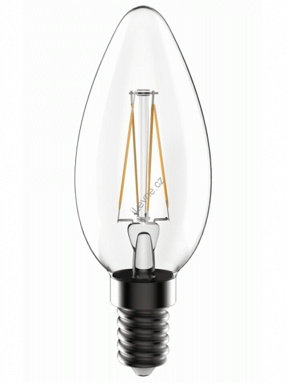 TESLA LED žárovka CRYSTAL RETRO CANDLE/ E14/ 4W/ 230V/ 470lm/ 2700K/ teplá bílá