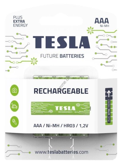 TESLA RECHARGEABLE+ nabíjecí baterie AAA Ni-MH 800mAh (HR03, mikrotužková, blister) 4 ks