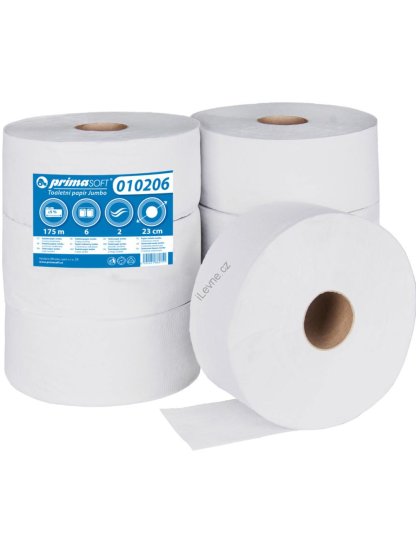 Toaletní papír Jumbo primaSOFT D23 dvouvrstvý, recyklovaný