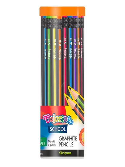 tužka Stripes, trojhranná, s pryží, HB