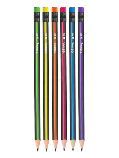 tužka Stripes, trojhranná, s pryží, HB