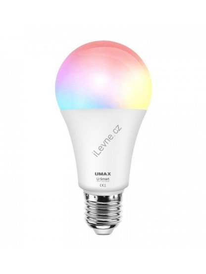 UMAX chytrá LED žárovka U-Smart Wifi Bulb/ Wi-Fi/ E27/ 8W/ 110-250V/ čeština/ RGB/ stmívatelná
