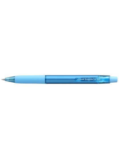 UNI gumovatelné pero stiskací URN-181, 0,7 mm, nebesky modré