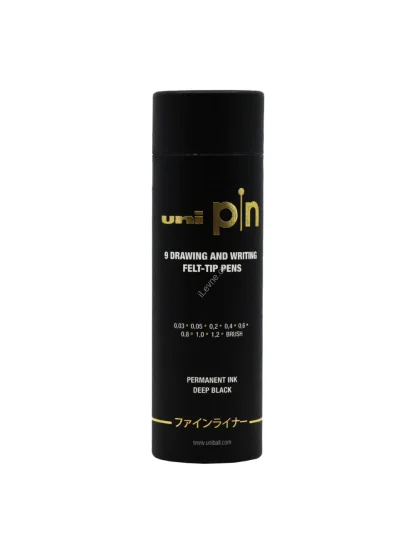 UNI PIN - dárková sada linerů, 9 ks, černá