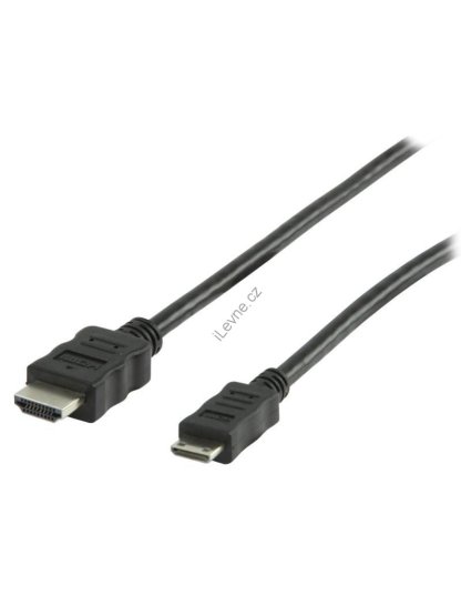 VALUELINE High Speed HDMI kabel s ethernetem/ konektory HDMI- mini HDMI/ černý/ 1m